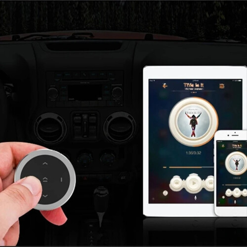 Steering Wheel Music Player Wireless Bluetooth Remote Control Media Button Multimedia for Android IOS Smartphone Car Kit 1