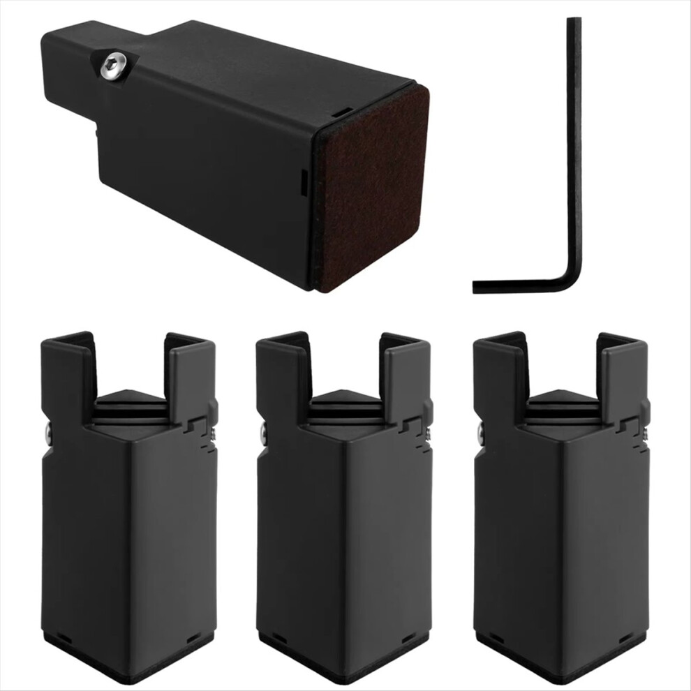 Adjustable Furniture Risers 4Pcs - Heavy Duty Screw Clamp Elevators For Chair, Sofa, Table, Bed, Desk 4852240172148