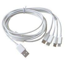 Câble multicharge USB compact pour utilisation de type C-Blanc