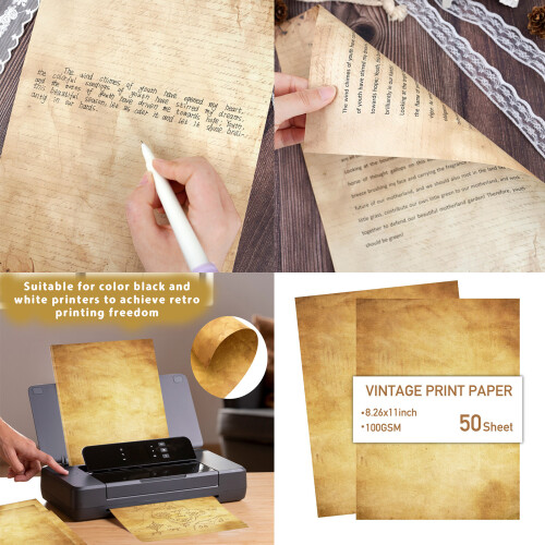 50 Blatt A4-Briefpapier, Briefpapier, doppelseitig-A 1