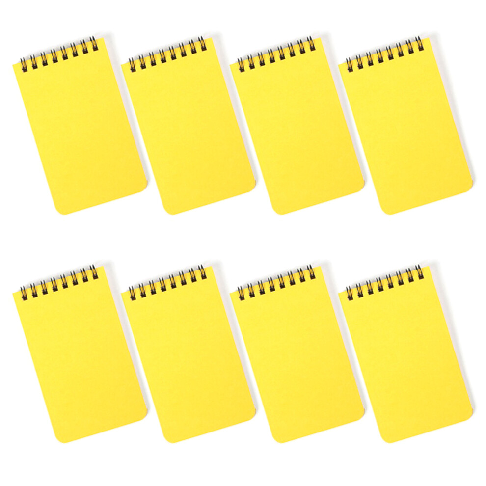 8Pcs Twin Coil Binding Notebook 80 Sheets Unlined- Yellow 7627000444875