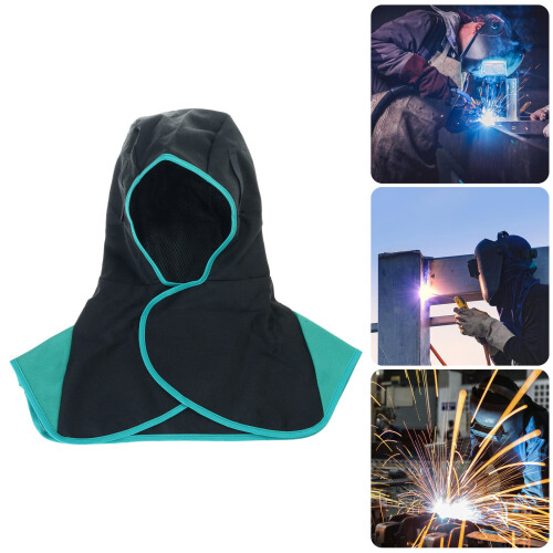 Welding Protective Cape Hood Flameproof Dust Sparking-Orange 2