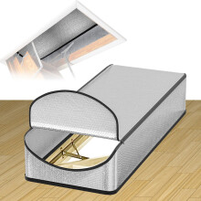 Attic Door Insulation Cover 25x54x11 Extra Thick Heat Reflective Pull Down Stairs Tent with Zipper