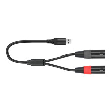 USB naar Dubbele 3Pin Geluidskabel Mannelijke Uitgang Stereo-3m