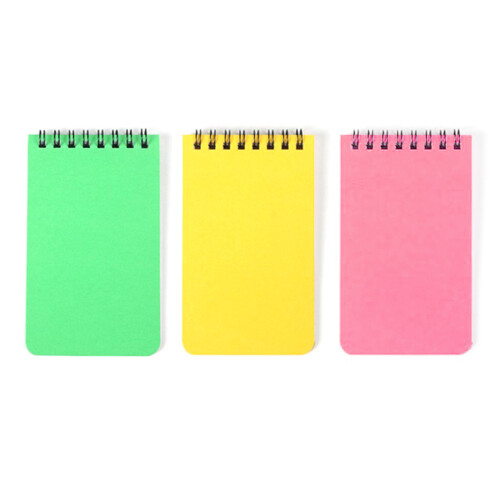 8Pcs Small Twin Coil Binding Notebook 3x4.3Inch Pocket-yellow 1