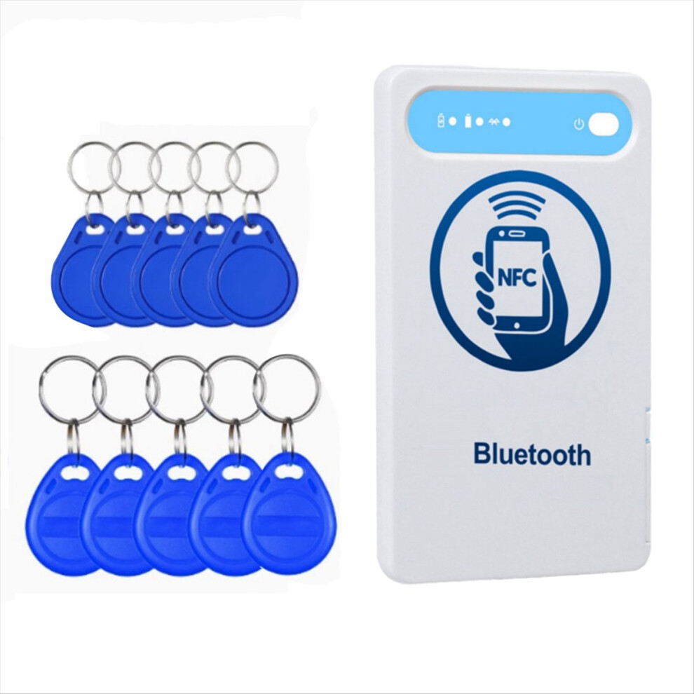 Nfc Pro Card Reader Writer Bluetooth Ic Id Rfid Duplicator Elevator Encryption Card Reader Support Android Ios Harmonyos White 4852240171332