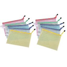 10 Pcs A4 B4 Zip Bag Clear Document-Five each of A4 B4