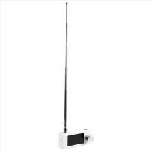 SI4732 Portable Radio 10Khz-180Mhz SMA Interface Telescopic Antenna LSB USB AM FM Mini Pocket Radio, Receiver White