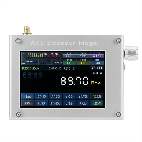 SDR Radio AM FM SYNC SSB CW DIGI Receiver ATS-Decoder Upgraded Version of ATS25 Max-Decoder W/ 4Inch Color Screen