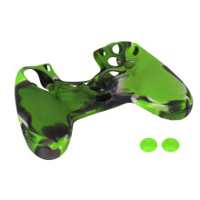 Game Controller Silicone Cover,Anti-Slip Grip Surface Comfortable Holding Protective Sleeve for PS4 Controller,1 Pair Thumb Grips Included, Durable