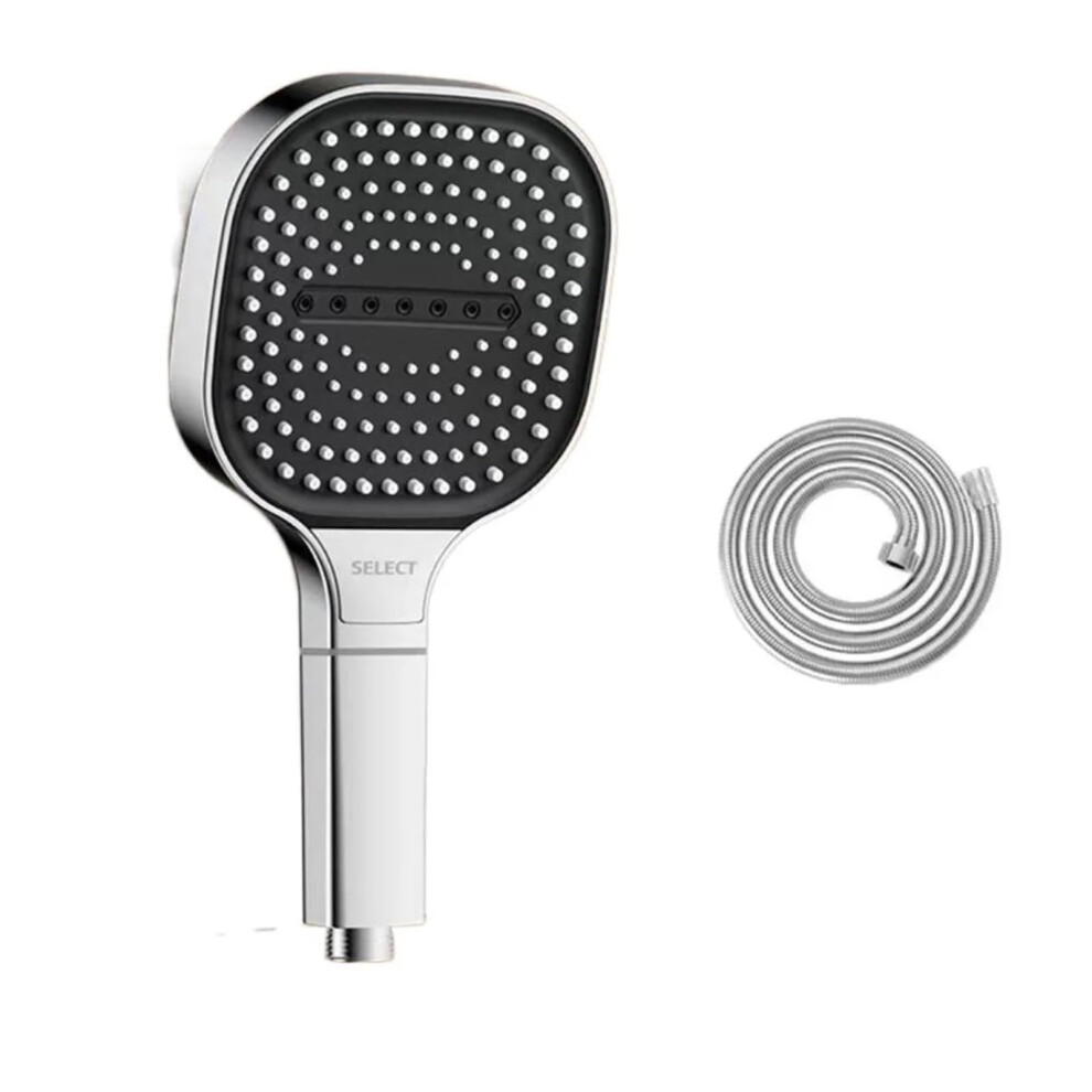 Pressure Handheld Shower Head With Adjustable Spray Modes And Pause Switch, 12Cm Large Rainfall, 1.5M Hose Silver 9426802883107