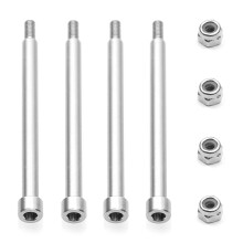 Lot de 4 axes de charnière filetés en acier inoxydable, 4x60mm,