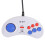 Retro Arcade Pad, Wireless Connectivity Turbo Function Rechargeable Battery D-Pad for Sega Genesis Mini, PC, Mac, Steam, Switch (Compact White), Good 2