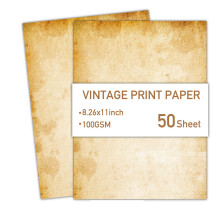 50 vellen A4 dubbelzijdig bedrukbaar briefpapier Retro-J
