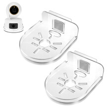 2 Pack Clear Acrylic Wall Shelf for Security Camera and Baby Monitor, NoDrill Adhesive Mount