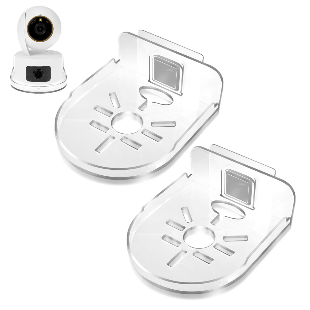 2 Pack Clear Acrylic Wall Shelf For Security Camera And Baby Monitor, Nodrill Adhesive Mount 9001264051563