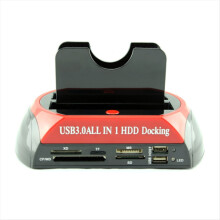 Dual Bay HDD Docking Station USB3.0 IDE 2.5 & 3.5 Inch External Hard Drive Dock All in 1 Hard Drive Holder EU PLUG