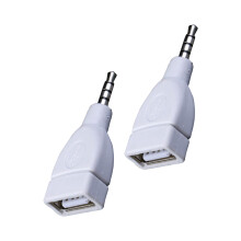 Portable 3.5mm Male AUXs to USB 2.0 Female Adapter for-2pc