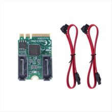Tarjeta adaptadora M.2 a 3.0, clave M.2 A+E a tarjeta de expansión SSD de 2 puertos y 6 Gbps para WinXP/Win7/8/10/11 B