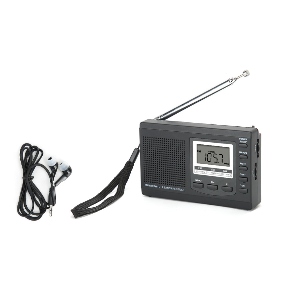 Bass Speaker Radio Rechargeable Digital Tuner Portable Shortwave Radios,Features Mic Recording Line In Recording Multiple Playback Modes And Sound 9420858071600