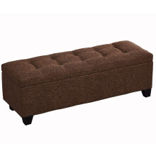 Pink Ottoman Storage Bench Upholstered Footstool with Hidden Storage Solid Wood Legs 80x40x40cm