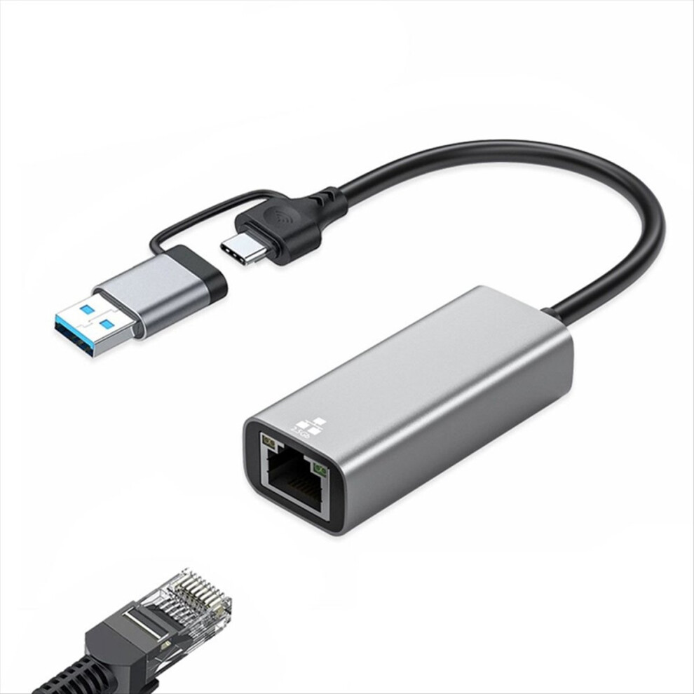 2.5G Ethernet Gigabit Adapter Usb 3.0 Type C To Rj45 2500Mbps Ethernet Adapter Lan Card Hub For Win 7/8/10/11 4852240188095
