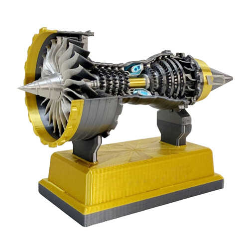 Jet Engine Model Kit TR900 Miniature Turbofan 3D-Yellow