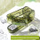 360 Degree Rotate Desktop Stapler Paper Stapler Office-Green 7