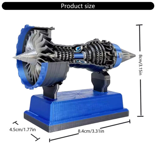 Jet Engine Model Kit TR900 Miniature Turbofan 3D-Yellow 1