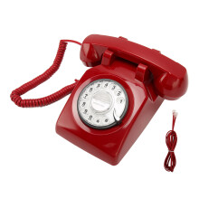 Telefon cu sonerie mecanică, telefon cu cadran rotativ retro cu tastatură cu cadran rotativ și aspect vintage al telefonului fix, calitate bună,
