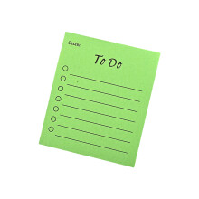 Bloc-notes doublé avec notes autocollantes, joli-Vert 7,5x9cm