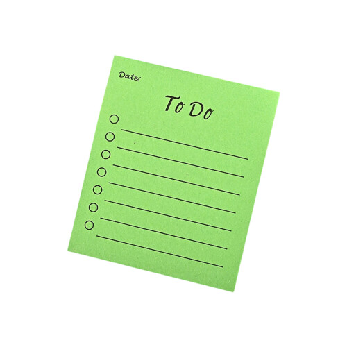 Bloc-notes doublé avec notes autocollantes, joli-Vert 7,5x9cm