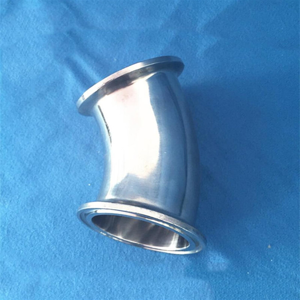 3.5 Inch Sus 304 Stainless Steel 45 Tri Clamp Elbow 89Mm Od Sanitary Pipe Fitting Corrosion Resistant 9426802883329