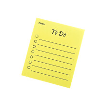 Bloc-notes Simple doublé, bloc-notes plus collant,-Jaune 7,5x9cm