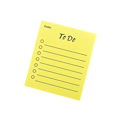 Bloc-notes Simple doublé, bloc-notes plus collant,-Jaune 7,5x9cm