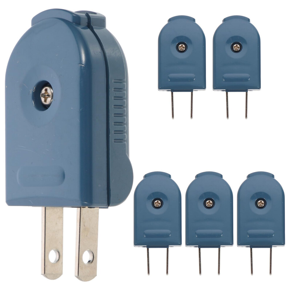 6Pcs 2 Prong Extension Cord Plug Replacement With Rotatable Design For Appliances And Industrial Use 9189345636783
