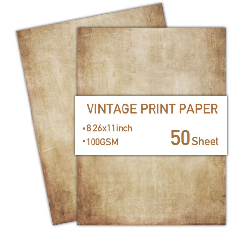50 Blatt doppelseitiges Druckerpapier, altmodisches-D