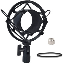 Shock Mount Microphone Holder for AT2020 47mm53mm Condenser Mics AntiVibration Black