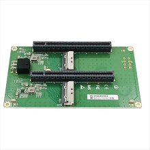 Scheda riser Dual MCIO 8I a 2 slot PCIe5.0 X16 con connettore di alimentazione GPU ATX 2x3 pin
