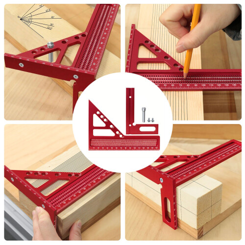 Règle de mesure 3D, rapporteurs carrés, outil de mesure de 1