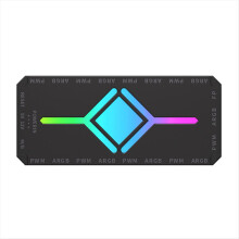 5V 3-Pin ARGB Lüfter-Hub-Splitter-Fernbedienung mit 4-Pin PWM für PC-Kühlung SYNC CPU-Kühler LED-Lichtleiste Schwarz