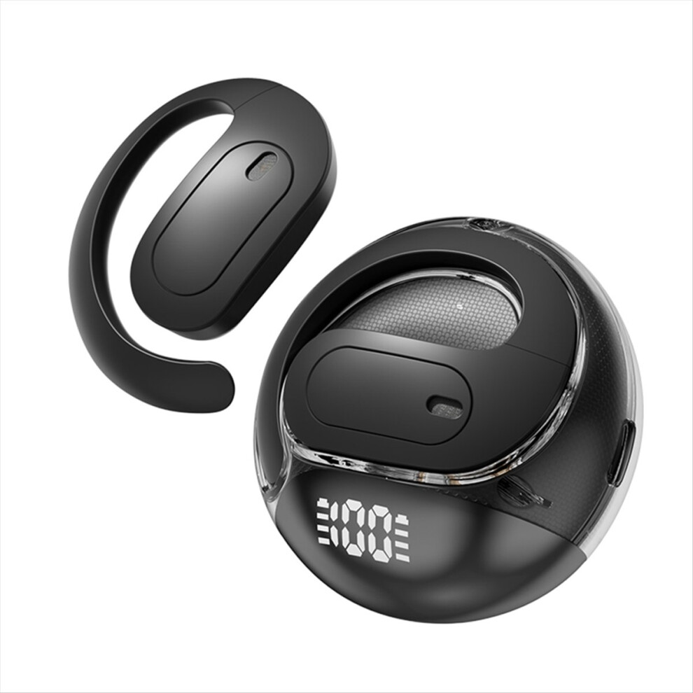 Wireless Earbuds With Earhooks Built-In Mic Earphones Bt 5.4 Headset Ear Buds For Sports Running Workout Gym Black 4852240184486