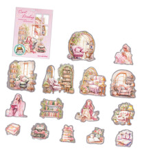 15Pcs Water Resistant PET Sticker Aesthetic-Peach Poetry Note