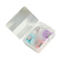 4/12Pcs Clear Colored File Clip Paper-White purple pink bl