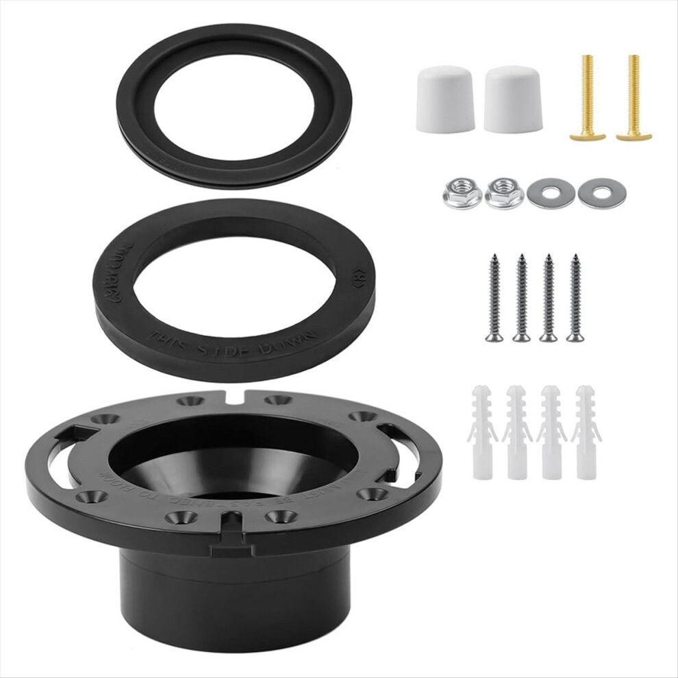 Rv Toilet Seal And 3In Socket Floor Flange Kit For 300 310 320 Rv Toilets,Replacement Parts Kit 385345892 Flange 4852240174807