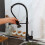 Solid Brass Kitchen Faucet with Pull Out Sprayer, 360 Degree Swivel, Leak and Splash 1