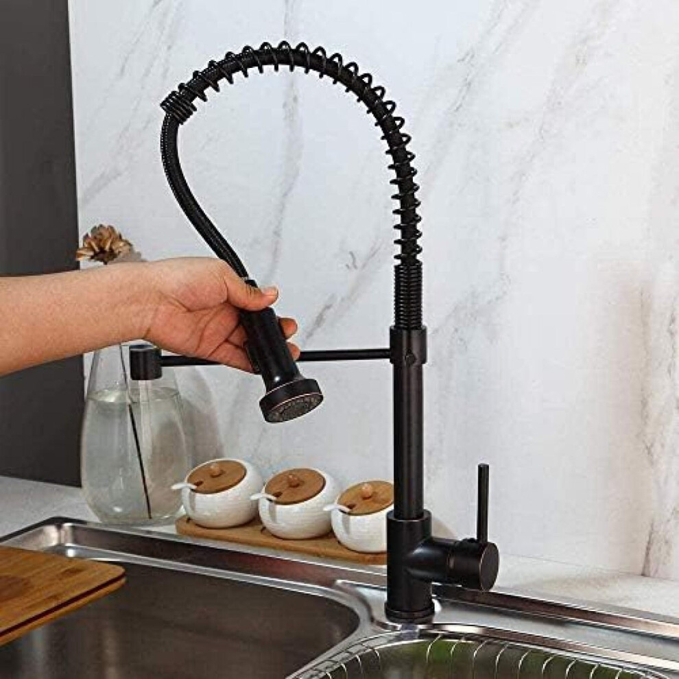 Solid Brass Kitchen Faucet With Pull Out Sprayer, 360 Degree Swivel, Leak And Splash 9001264051099
