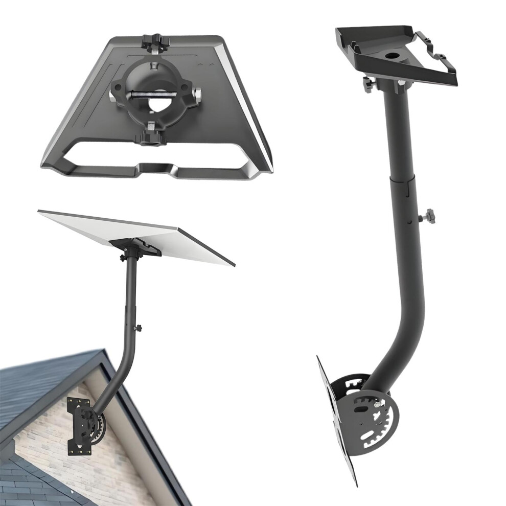 Mount Kit For Starlink Gen 3 With 180 Tilt And 360 Rotation Heavy Duty Corrosionresistant Pole Bracket Iron Grey 9189345636738