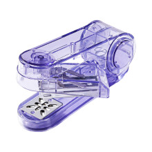 Swivel Stapler 360 Degree Rotate Desktop Stapler Clear-Purple