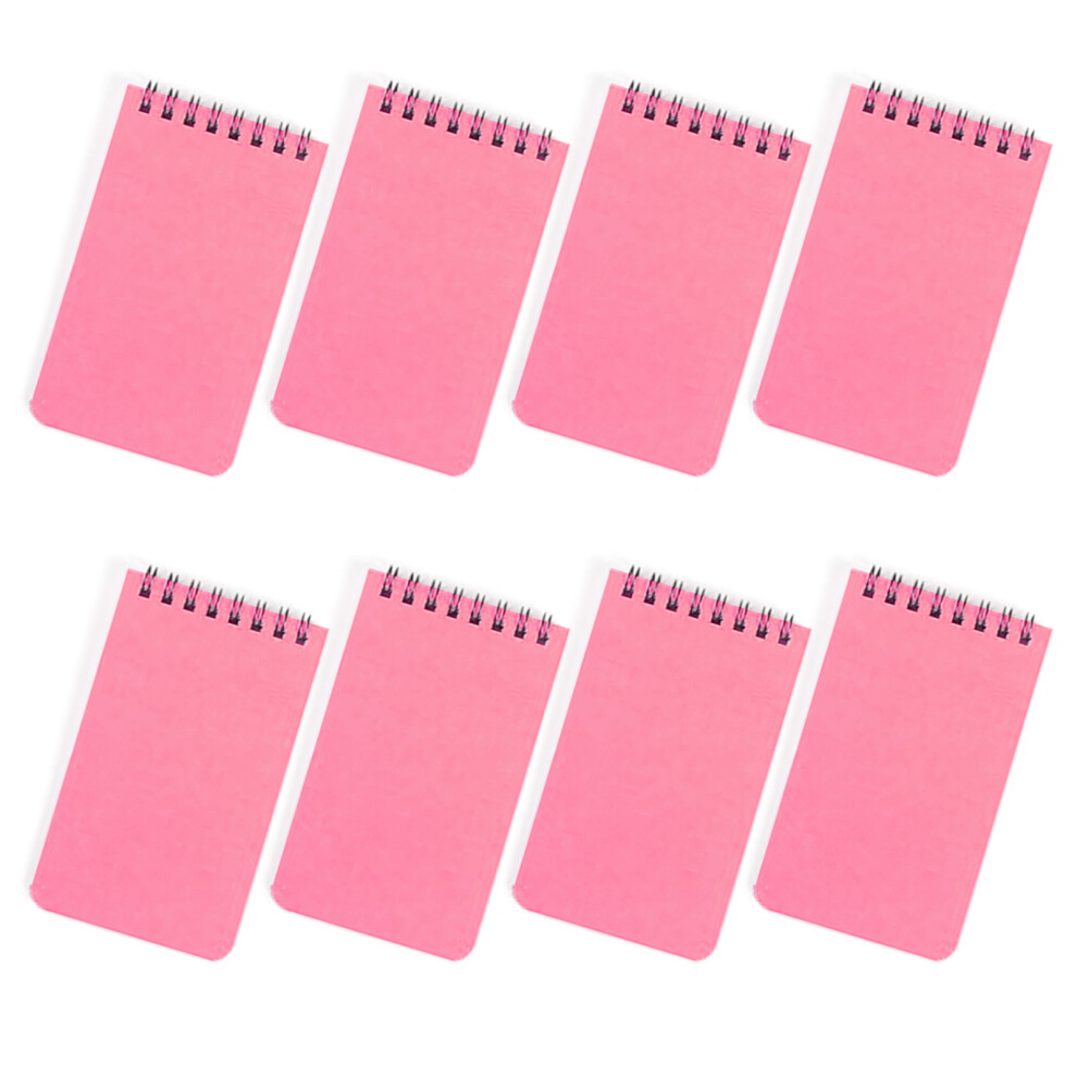 8Pcs Small Twin Coil Binding Notebook Small Notepads- Pink 7627000444530